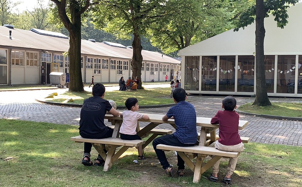 Afghan evacuees in a temporary reception facility in the Netherlands. Source: IND