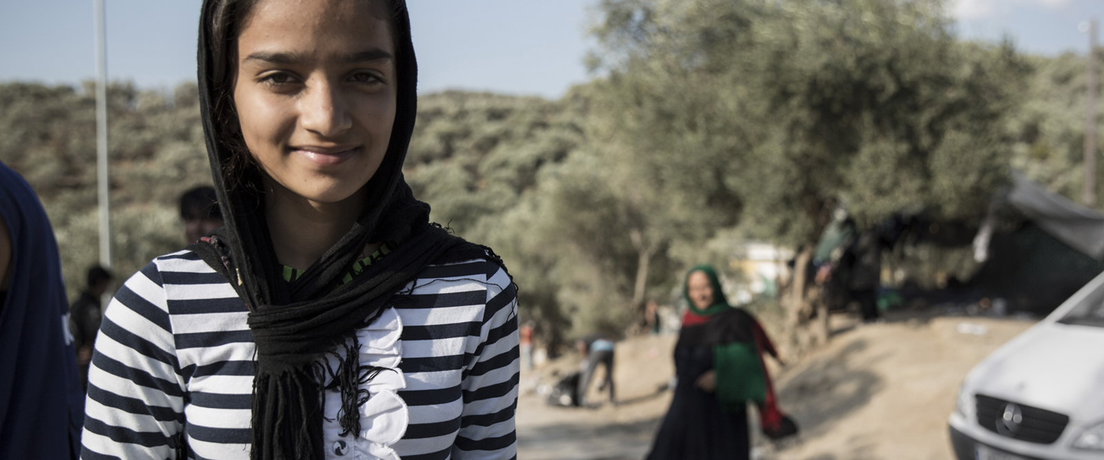 Jonge Syrische vluchtelinge op Lesbos, Griekenland. | Foto: Francesco Malavolta | IOM, 2015