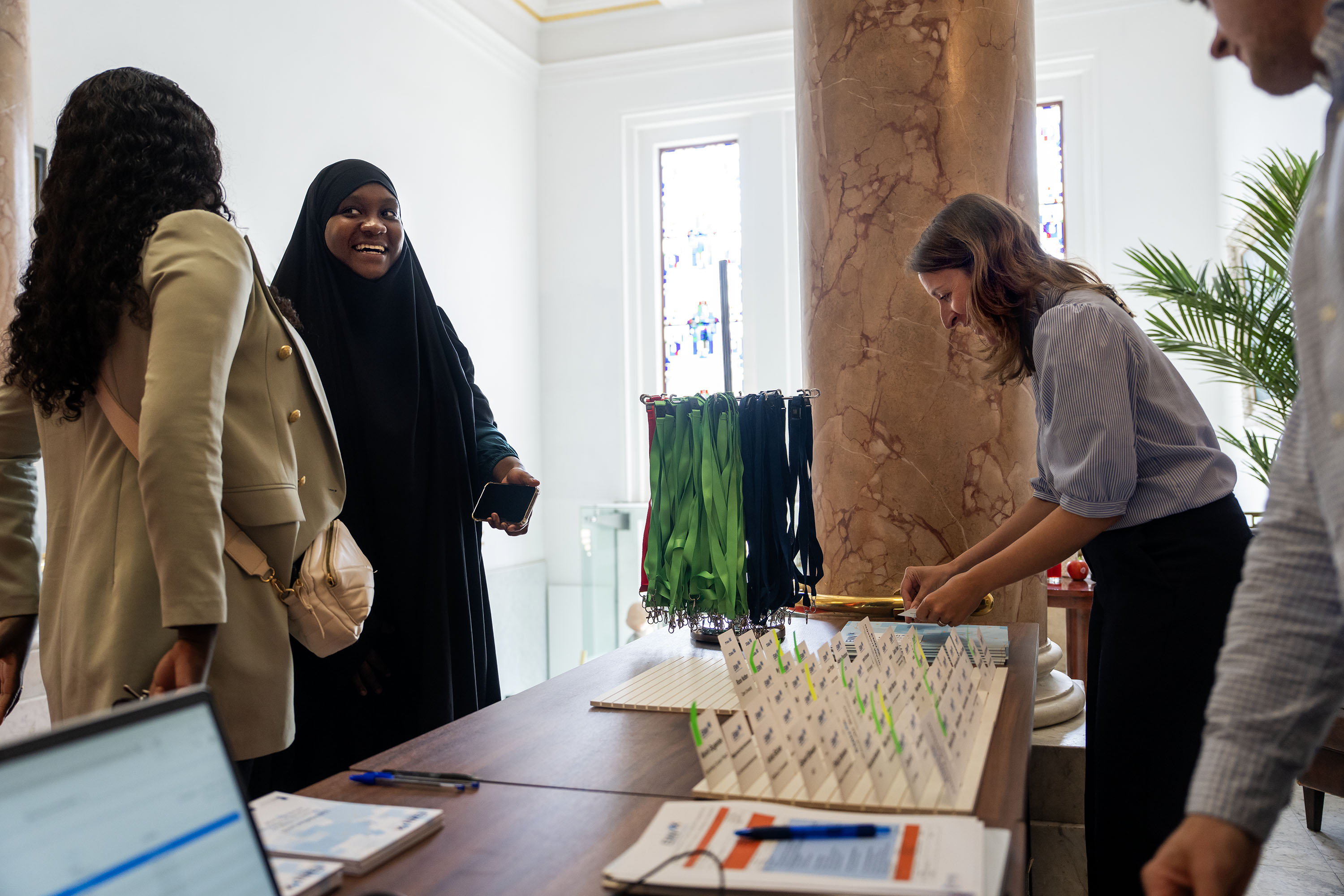 Participants registration at the conference entrance