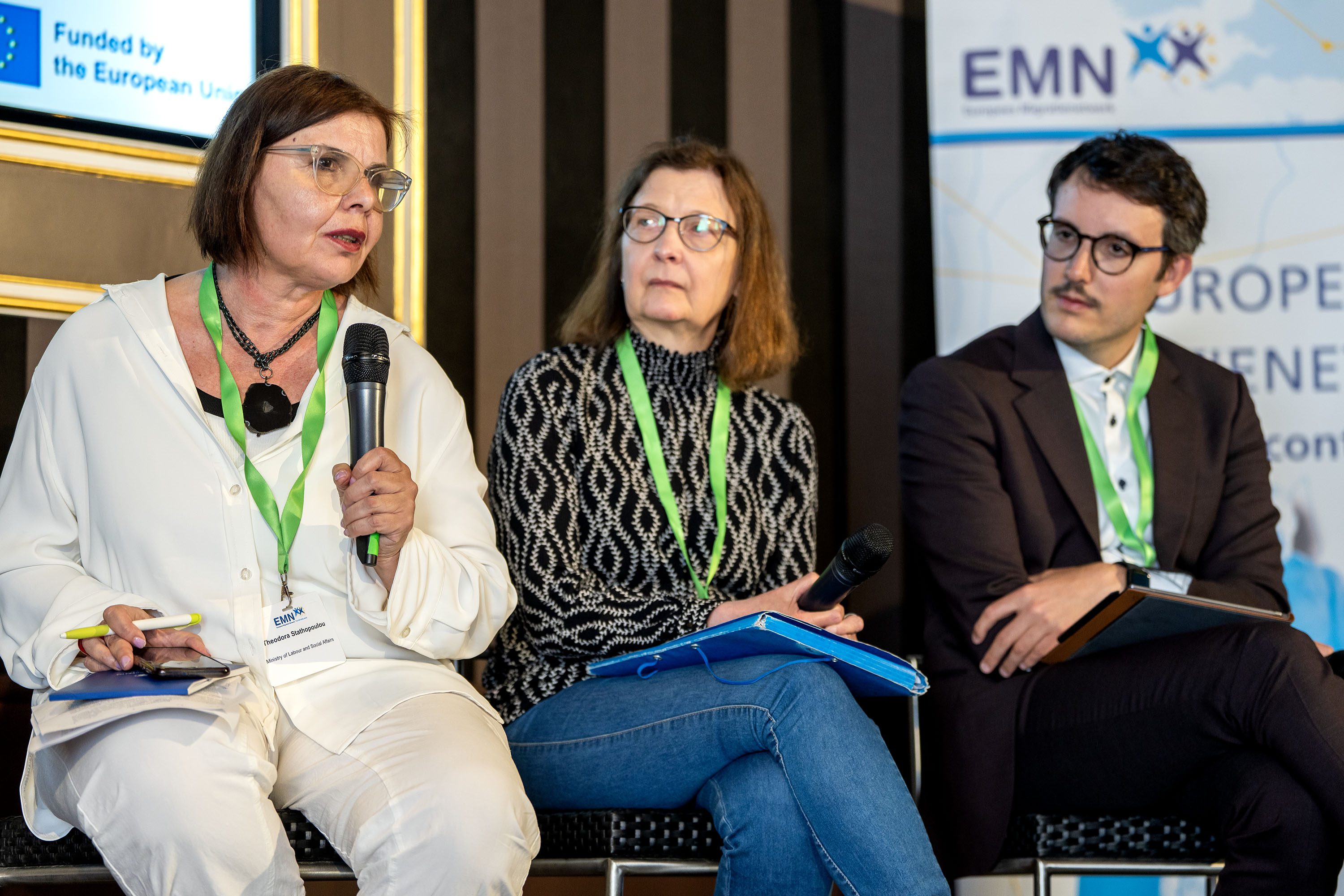 Theodora Stathopoulou answers questions from the audience