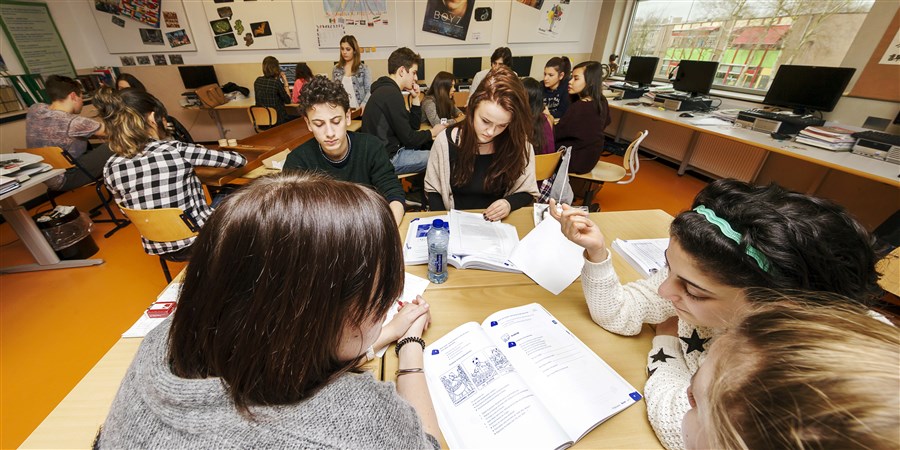 Klaslokaal met leerlingen, foto CBS