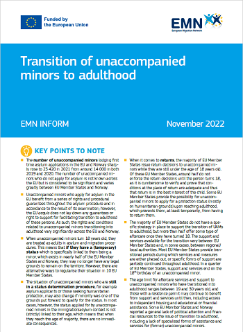 EMN Inform cover Transition to adulthood