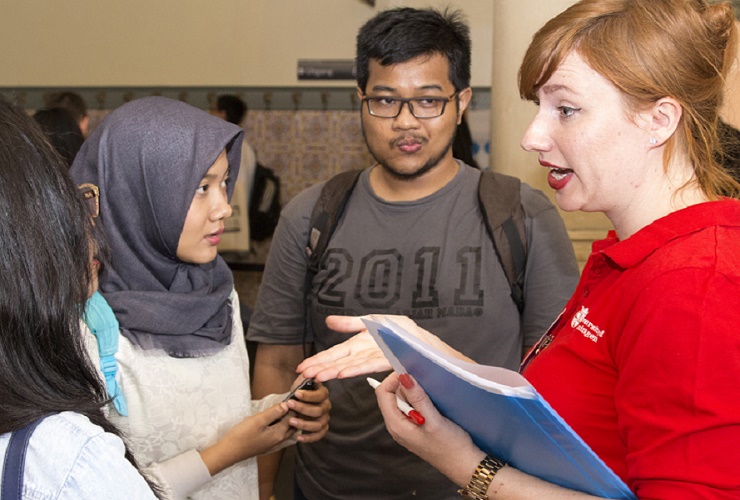 Internationale studenten op de Rijksuniversiteit Groningen (RUG) | Foto: Peter van der Sijde | RUG, 2015