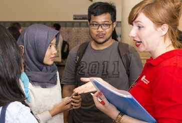 Internationale studenten op de Rijksuniversiteit Groningen (RUG) | Foto: Peter van der Sijde | RUG, 2015